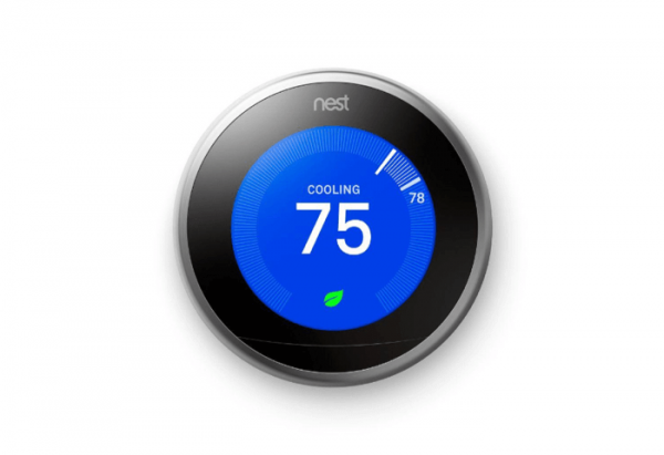 Google Nest Learning Thermostat with Installation - Stainless Steel